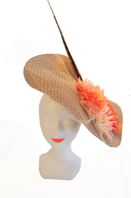 tocado flores naranja 2